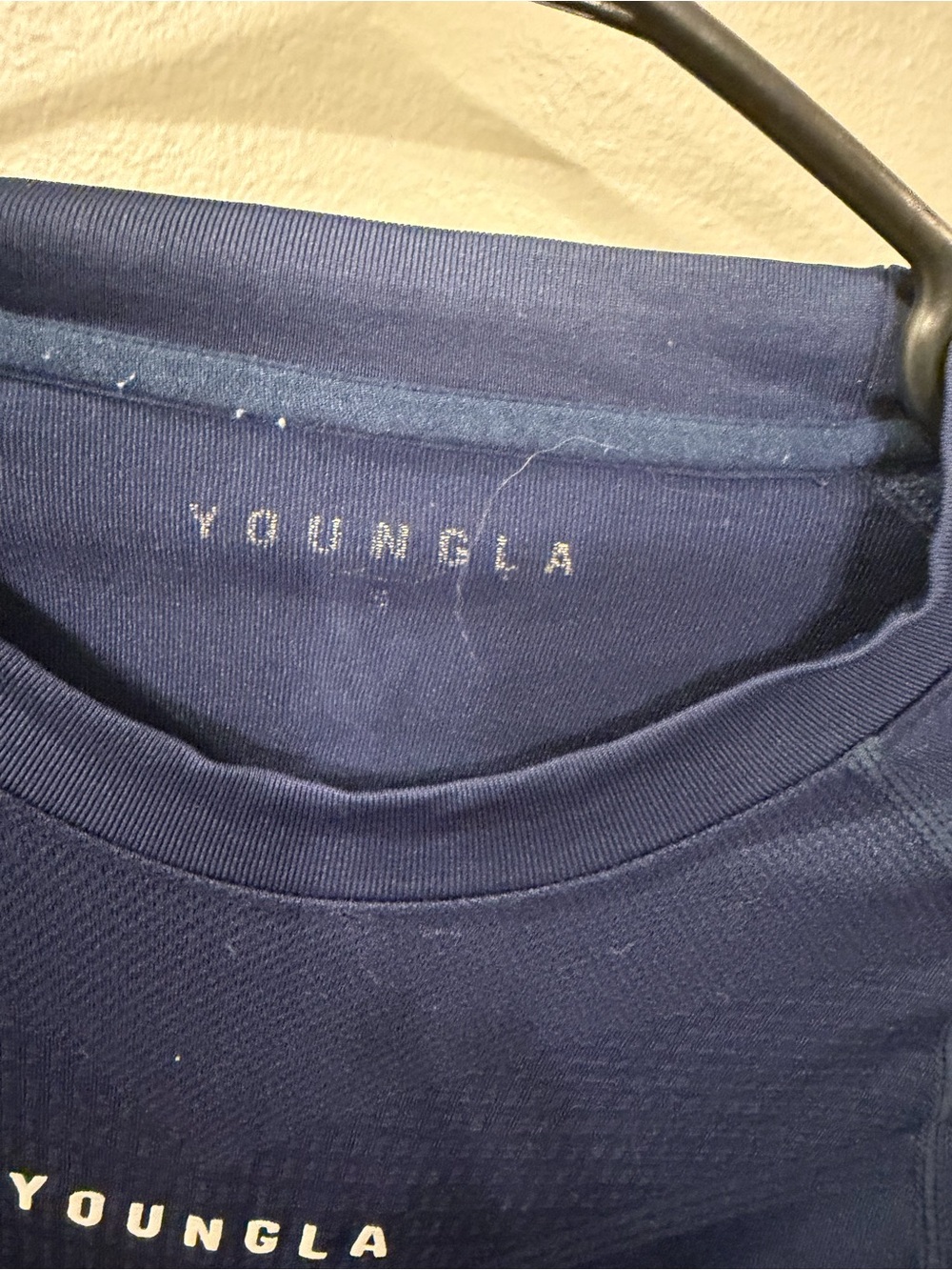 YoungLA Kids Navy Short Sleeve Tee with Printed Logo